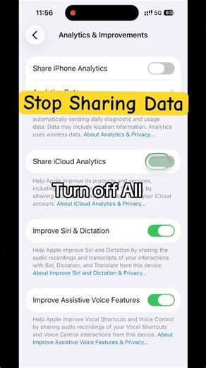 Save Battery 🔋 & Stop Sharing Analytics Data to Apple on iPhone 📱 #analytictools #apple #ios