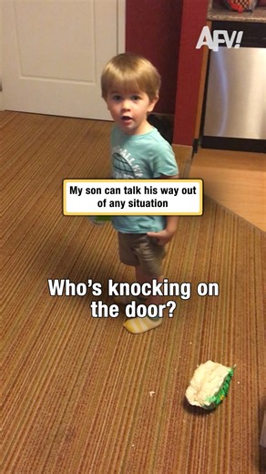 Meanwhile someone's still waiting at the door 😂 #afv #kidssay #funnyvideos | America's Funniest Home Videos