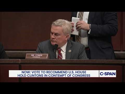 House Oversight Committee Votes to Recommend Clintons Be Held in Contempt of Congress