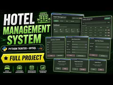 Python Hotel Management System Source Code | Python Project Using Tkinter With MySQL Database