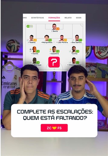 COMPLETE A ESCALAÇÃO e depois baixe o app da @Flashscore Brasil 🇧🇷 pelo link da nossa bio | #tiktokesportes #futebol #fy #foryou #flashscore