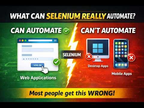 5. Type of Applications that Selenium can Automate (Selenium Java 2026)