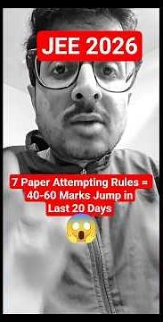 😱7 Rules of Paper Attempting #jee2026 #eduniti #viral #physics