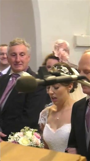 Bride Walks Down The Aisle