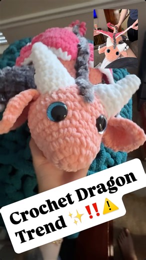 Crochet Patterns and Gifts on Instagram: "Cute crochet dragon trend! What dragon did you make? #crochetdragon #crochet #dragon"