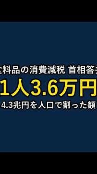 【高市総理】食料品の消費減税で「国民一人当たり約3.6万円」｜国民・舟山氏「4.3兆円のうちどの程度が店頭価格に届くのか」 #政治 #国会 #shorts