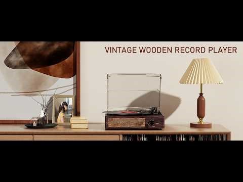 Vinyl Record Player Turntable Review – Retro Bluetooth Speaker System Test