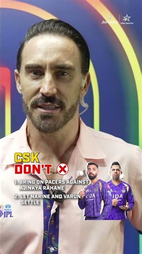 To spin or not to spin? Faf du Plessis shares 3 things #CSK should avoid | #TATAIPL 2026