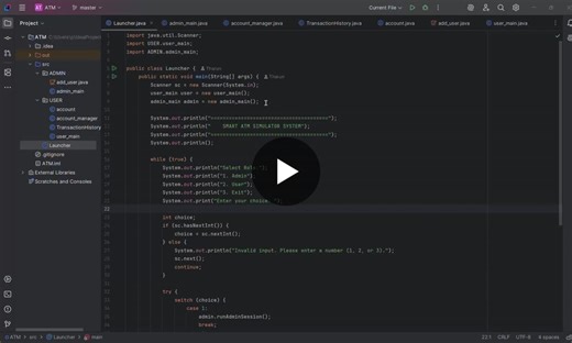 Java ATM Simulator: Secure PIN and Balance Inquiry | Tharun P posted on the topic | LinkedIn