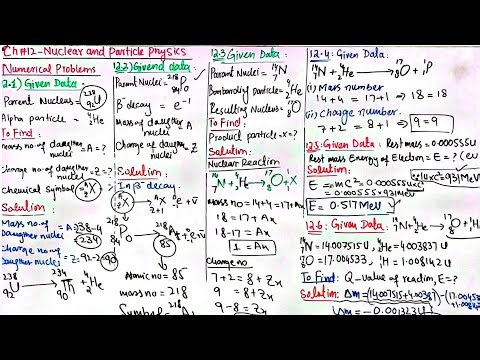 Numerical Problems | Chapter 12 | Nuclear And Particle Physics | 11th Physics New Book