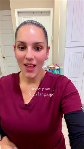 This is a small lyric Becky g did for her nephew it’s in Spanish translate to English signs THIS IS NOT SPANISH SIGNS #americansignlanguage #signlanguage #fyp #see #enjoy