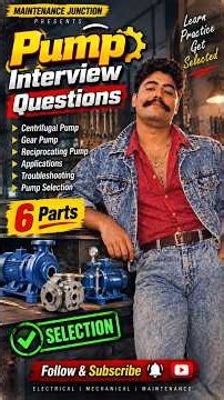 🔥 Pump Interview Questions! ⚙️Centrifugal Pump, Gear Pump#PumpInterview #MechanicalMaintenance
