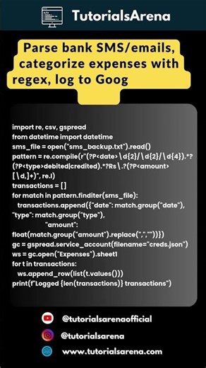 Personal Finance Tracker Python | SMS + Google Sheets