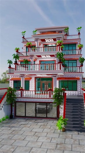Village House 🏡 Design #elevation #frontelevation #house #housedesign #home #song #hindisong #3d
