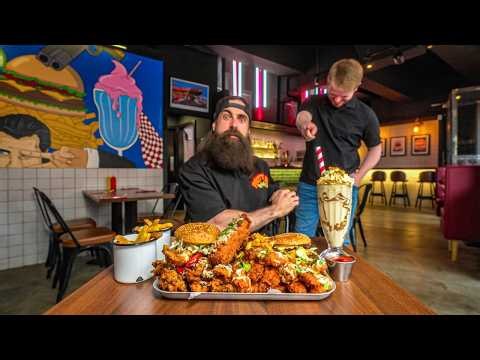 THIS PULP FICTION THEMED DINER HAS A FOOD CHALLENGE WHICH HAS NEVER BEEN BEATEN! | BeardMeatsFood