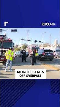 Metro bus falls off overpass
