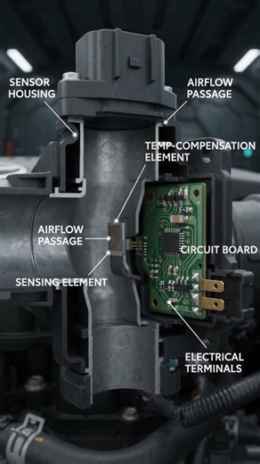 Toyota MAF Sensor Explained Location, Internal Working & ECU Signal | 3D ASMR Animation#fyp#fypシ#uk