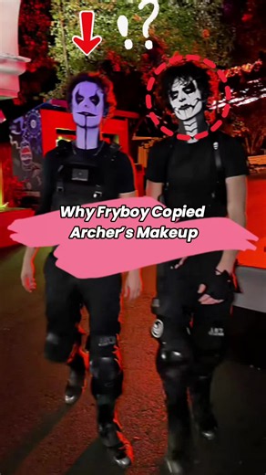 Why Fryboy Copied Archer’s Makeup😱🤡#hersheypark #Fryboy #Archer #decayedbrigade #fyp
