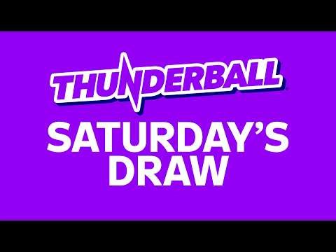 The National Lottery Thunderball draw results from Saturday 22 August 2026