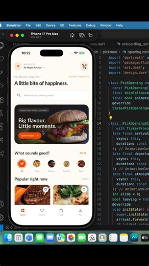 I've Never Seen a Food Delivery App THIS Smooth 🤯#flutter #appdevelopment