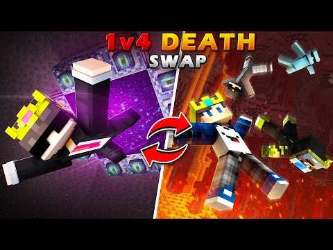 I Tried Minecraft 1v4 DEATHSWAP Challenge!