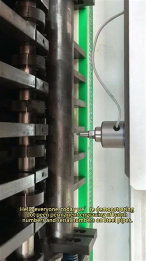 Dot Peen Permanent Engraving of Batch & Serial Numbers on Steel Pipes