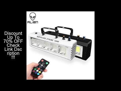 ALIEN RGB White DJ Disco Strobe Lights 40W 60W 80W 100W Remote Control Sound Flash Party Wedding Hol