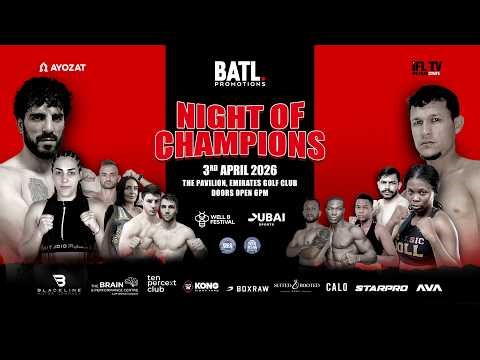 LIVE PROFESSIONAL BOXING! - BATL PROMOTIONS PRESENTS 'NIGHT OF CHAMPIONS'