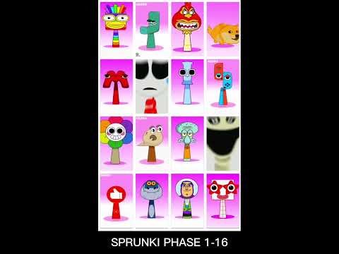 Phase 1 vs Phase 2 vs Phase 3 vs Phase 4/5/6/7/8/9/10/11/12/13/14/15/16 in Incredibox Sprunki