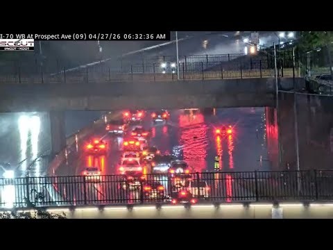 Flooding on I-70 WB at Prospect Ave.