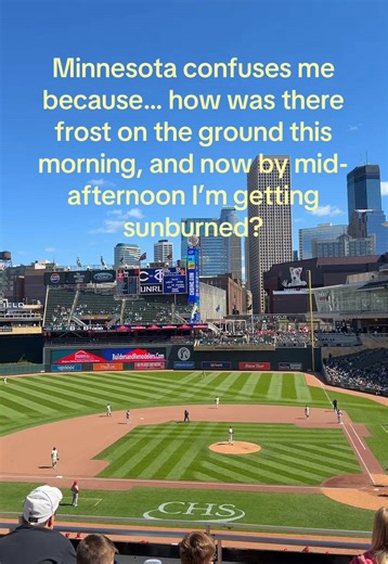 Experiencing all four seasons in one day… Minnesota keeps things interesting ❄️☀️⚾️🏟️🌤️ @Minnesota Twins #MNTwins #minnesotaweather #Minnesota #minneapolis #Mnweather