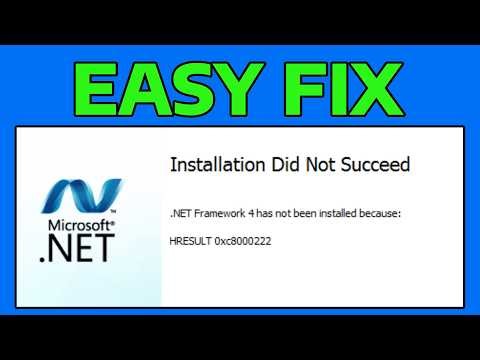 How To Fix HRESULT 0xc8000222 When Installing Microsoft .NET Framework Error in Windows