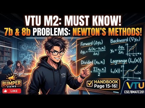 Fix 14 Marks In 3 mins! 💥 VTU M2 Module 4 (7b & 8b) | Newton's & Lagrange's Interpolation.