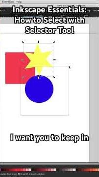 Selector Tool Basics: Selecting Objects in Inkscape #inkscapebeginner #inkscapetutorial