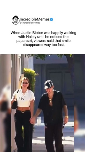 Justin Bieber’s smile disappears the second he spots paparazzi with Hailey#justinbieber