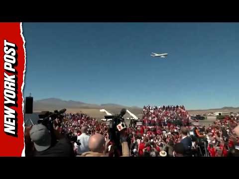 Trump’s New Air Force One Makes Dramatic Arrival in Arizona for First-Ever Airport Rally