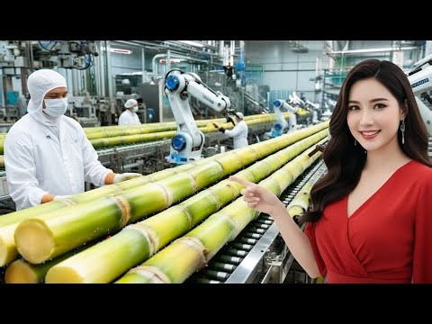 Inside a Sugar Factory: From Fresh Sugarcane to Refined Sugar (Complete Process) AI Video #aifactory