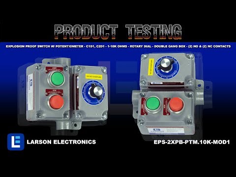Explosion Proof Switch w/ Potentiometer - C1D1, C2D1 - 1-10K Ohms - Rotary Dial - Double Gang Box