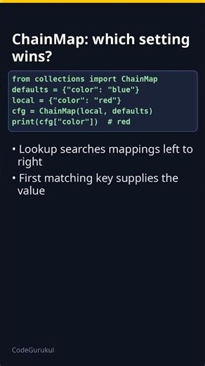 Python ChainMap: reads and writes follow different rules #shorts