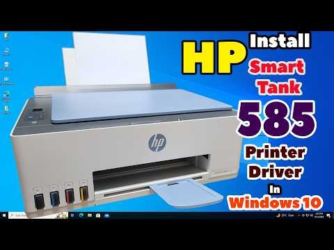 How to Download & Install HP Smart Tank 585 Printer Driver in Windows 10 PC or Laptop Full Step by