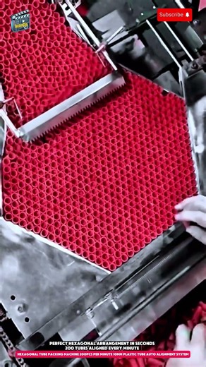 Hexagonal Tube Packing Machine 200PCS Per Minute 10mm Plastic Tube Auto Alignment System