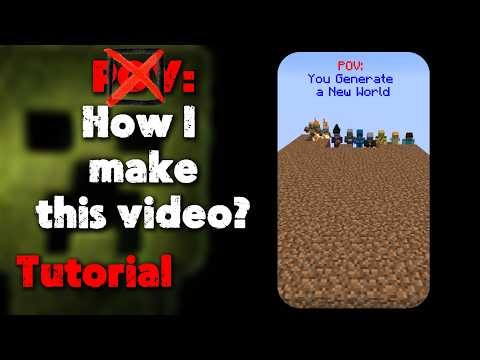 Minecraft Tutorial: How I make this video?| You Generate a New World 🌎
