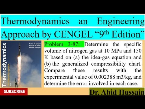 Determine the specific volume of N2|P 3-87|ThermodynamicsAn EngineeringApproachbyCENGEL9thEdition