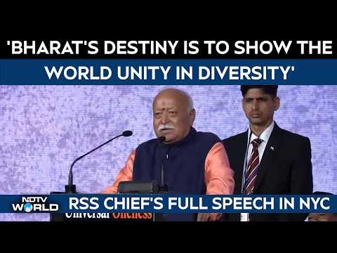 Mohan Bhagwat New York | 'Bharat's Destiny Is To Show The World Unity In Diversity': Mohan Bhagwat