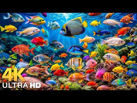DREAM AQUARIUM 4K - Marine Life, Sea Animals and Coral Reef Fish Tank Sounds for Deep Sleep #16