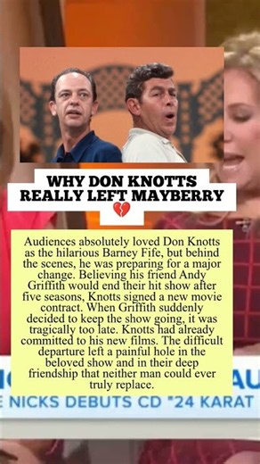 WHY DON KNOTTS REALLY LEFT MAYBERRY 💔