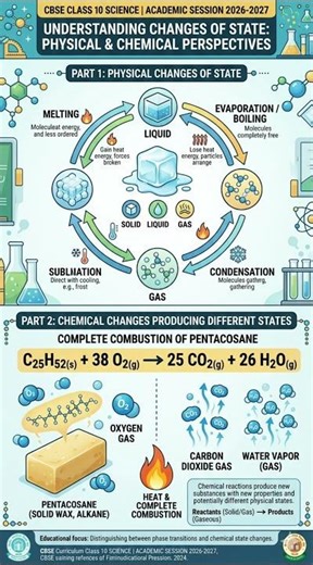 Chemical Reaction – Change in State 🔄⚗️ | Class 10 Chemistry | Easy Explanation | Science Space 🚀