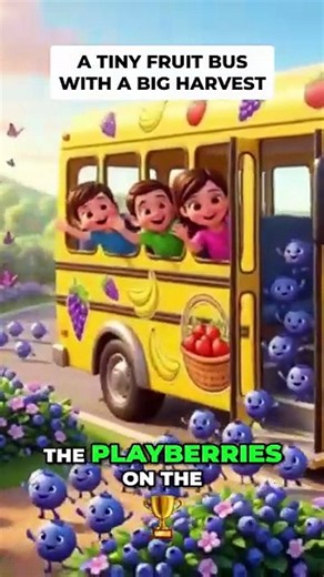 Wheels on the Fruit Bus 🍎🚌 | Learn Fruits and Colors | Kids Mania #Shorts
