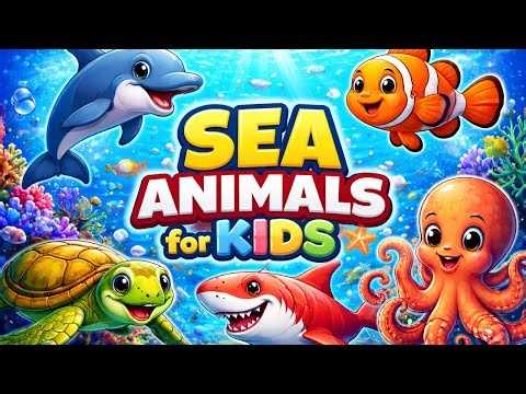 Amazing Sea Animals! Learn Ocean Creatures for Kids | Sea Animals Names with Cartoon Pictures #kids
