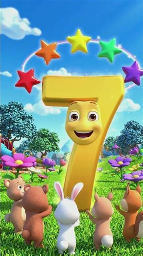 Learn Number 7 for Kids | Number Seven Song ⭐ #kidscartoon #kidslearning #kidsvideo #nurseryrhymes